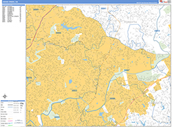 Johns Creek Wall Map Basic Style 2026